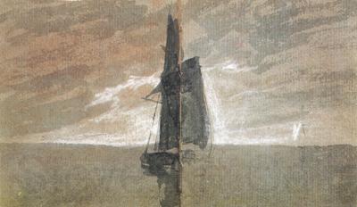 Joseph Mallord William Turner Sailing vessel at sea (mk31) Norge oil painting art